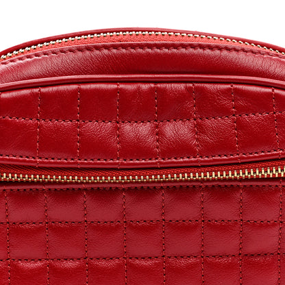 Celine Calfskin Quilted Small C Charm Bag Red 7 of 9