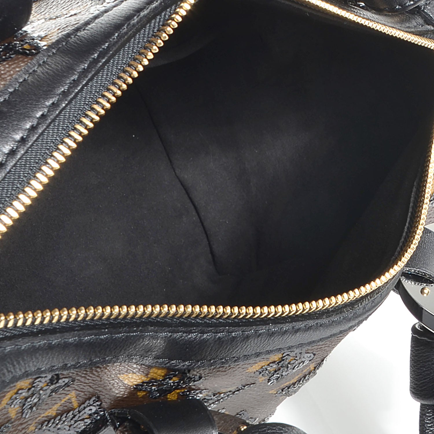 Louis Vuitton Monogram Sequins Eclipse Speedy 28 Black 5 of 7