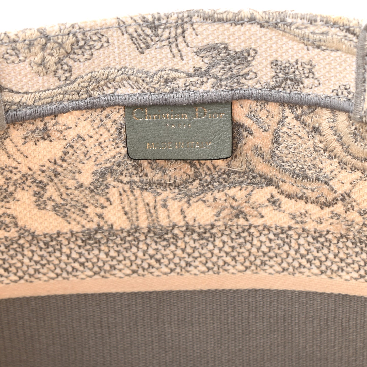 Canvas Embroidered Medium Dioriviera Toile De Jouy Book Tote Gray