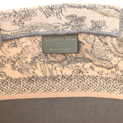 Christian Dior Canvas Embroidered Medium Dioriviera Toile De Jouy Book Tote Gray 6 of 8