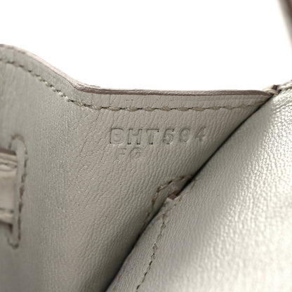 Hermes Matte Alligator Birkin Sellier 25 Beton 7 of 13