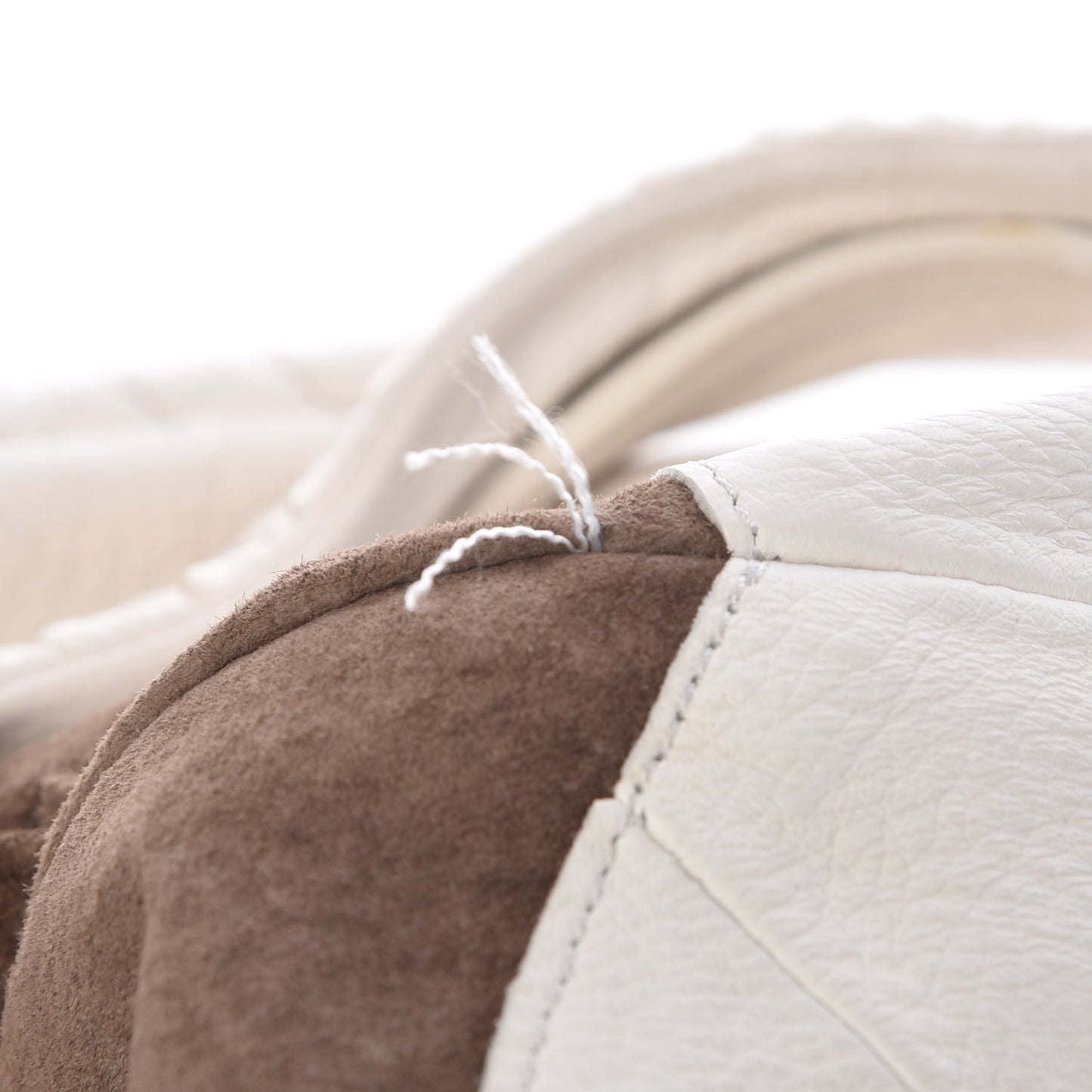 Cervo Deerskin Large Hobo Bianco White