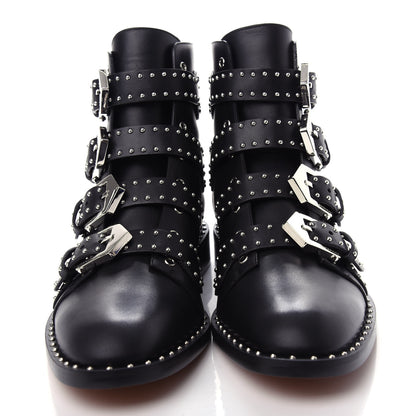 Givenchy Calfskin Studded Prue Buckle Bootie 38 Black 5 of 12