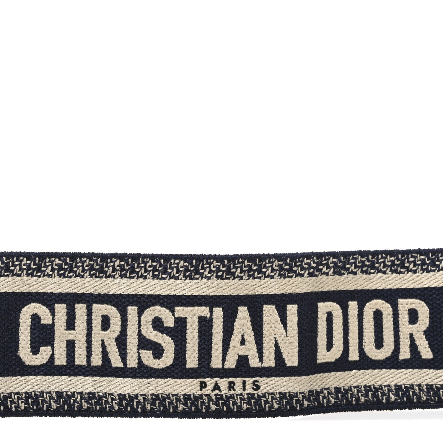 Christian Dior Canvas Embroidered Shoulder Strap Blue 3 of 3