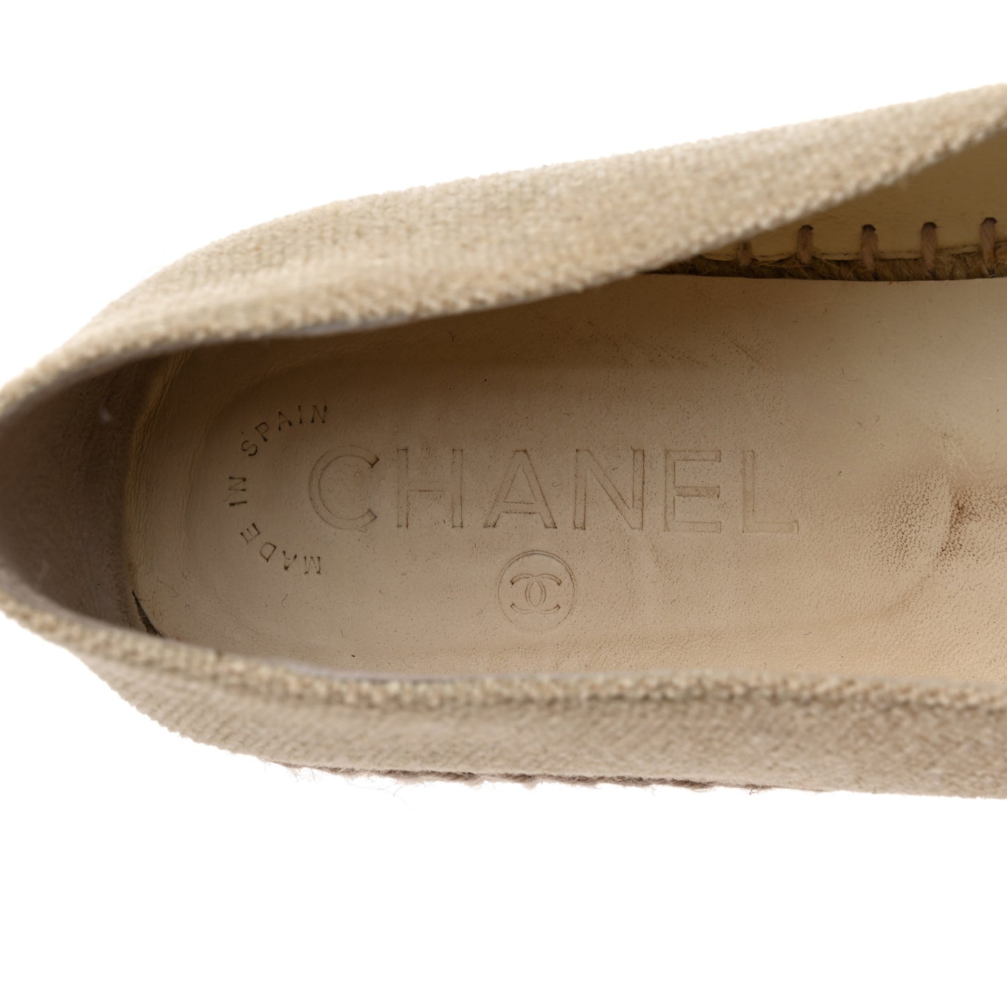 Toile Sequin CC Espadrilles 40 Beige Black