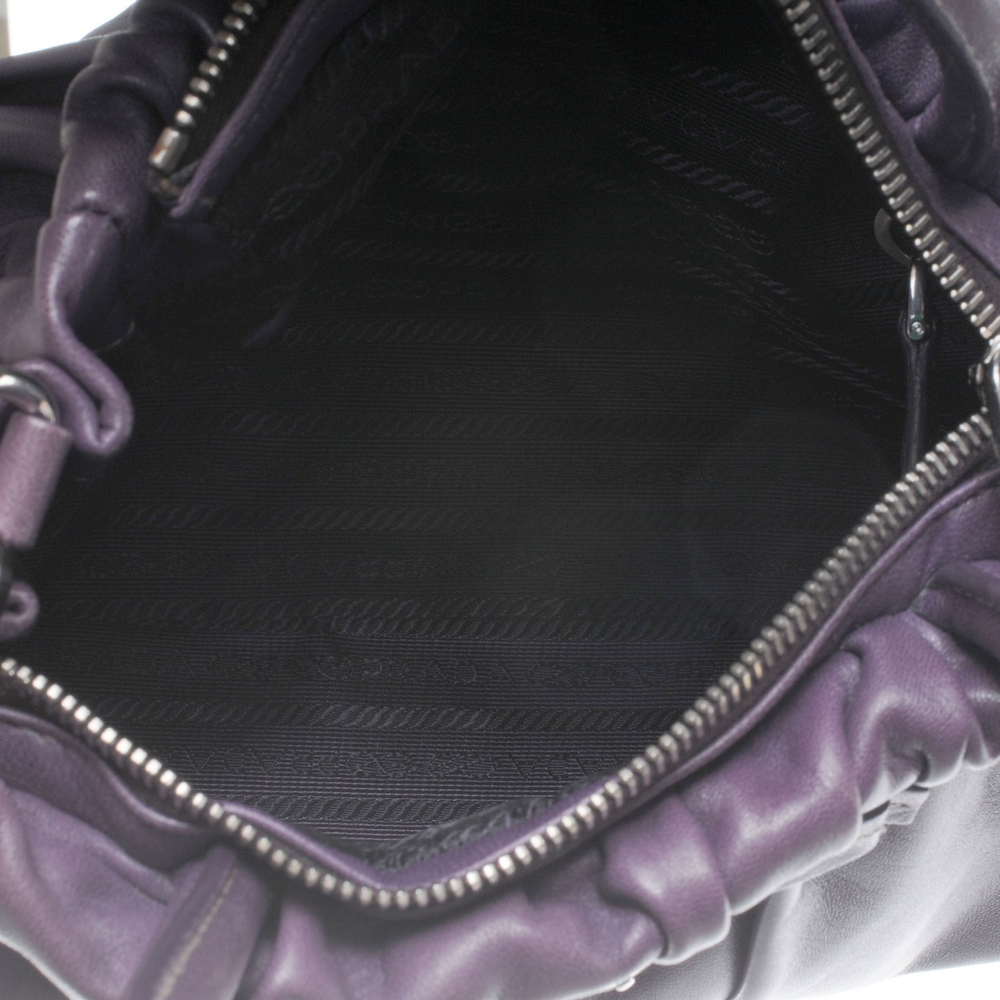Nappa Leather Bow Satchel Viola