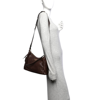 Prada Nappa Large Explore Shoulder Bag Sienna 2 of 10