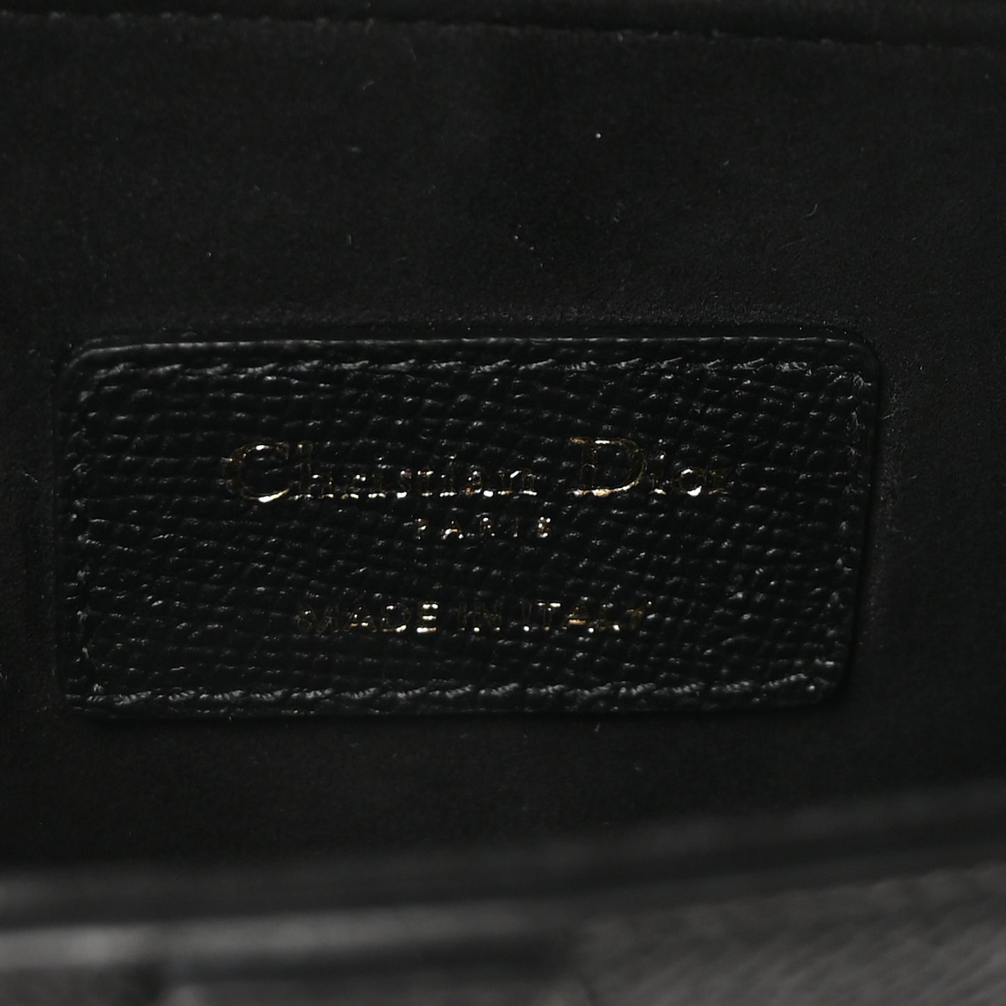 Grained Calfskin Mini Saddle Bag With Strap Black