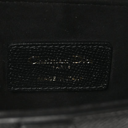Christian Dior Grained Calfskin Mini Saddle Bag With Strap Black 7 of 11