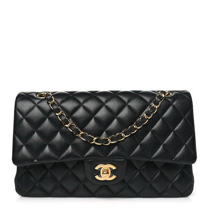 Chanel Lambskin Quilted Medium Double Flap Black 1 of 10
