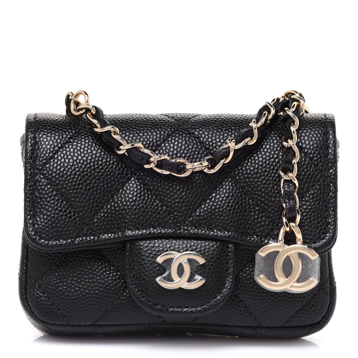 Chanel Caviar Quilted Mini Chain Belt Bag Black 1 of 10