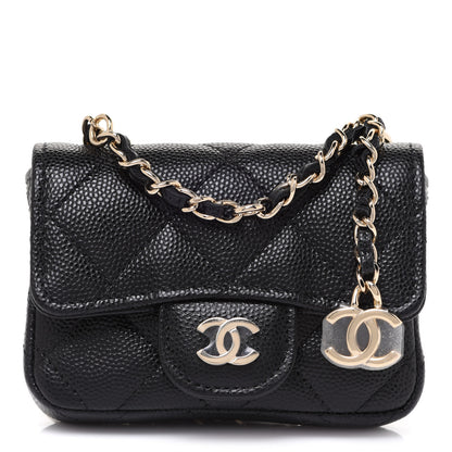 Chanel Caviar Quilted Mini Chain Belt Bag Black 1 of 10