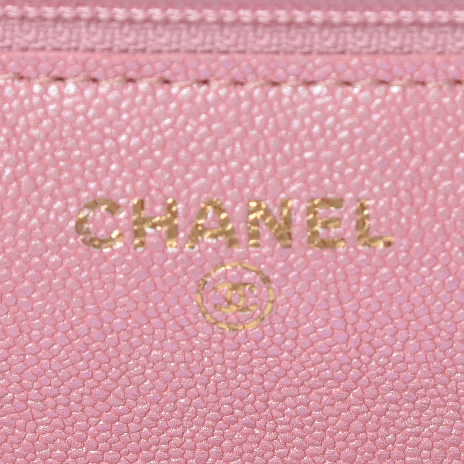 Chanel Iridescent Caviar Quilted Wallet on Chain WOC Rose Pink 6 of 11