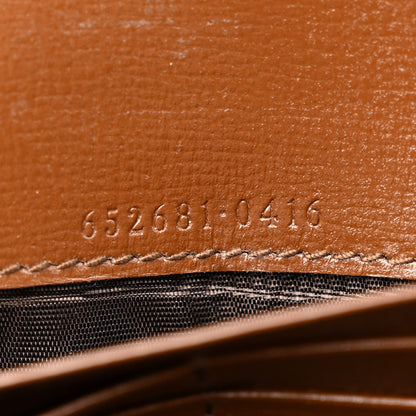 Gucci GG Supreme Monogram Azalea Calfskin Web Jackie 1961 Chain Wallet Beige Ebony Brown Sugar 7 of 12