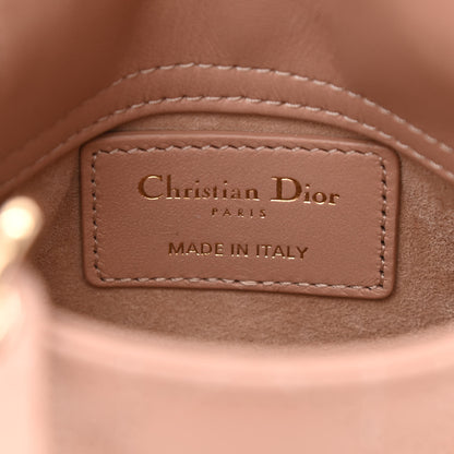 Christian Dior Lambskin Cannage Micro Lady Dior Rose Des Vents 6 of 9