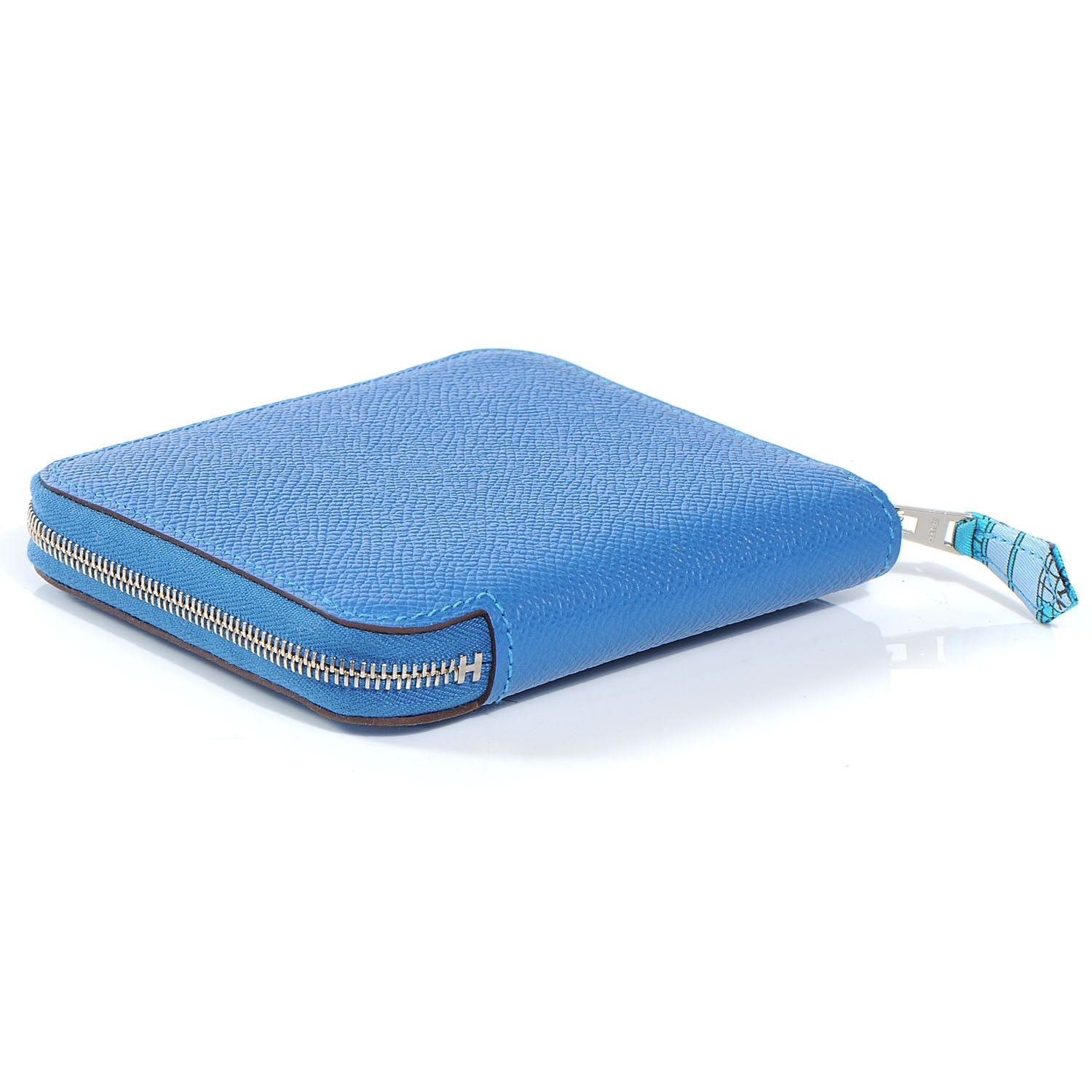 Hermes Epsom Silk In Compact Wallet Mykonos 4 of 8