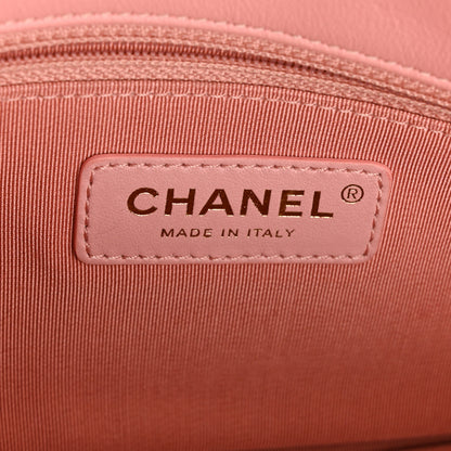 Chanel Tweed Medium Pearl Handle Flap Pink Beige Orange Ecru 6 of 9