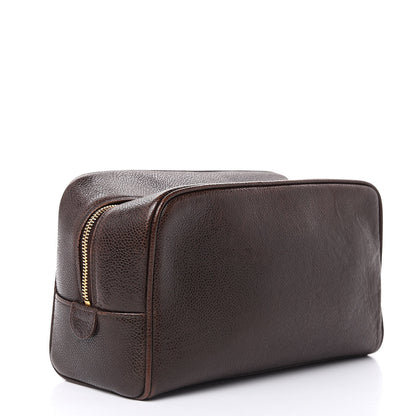 Chanel Caviar Timeless CC Cosmetic Pouch Bag Brown 3 of 15