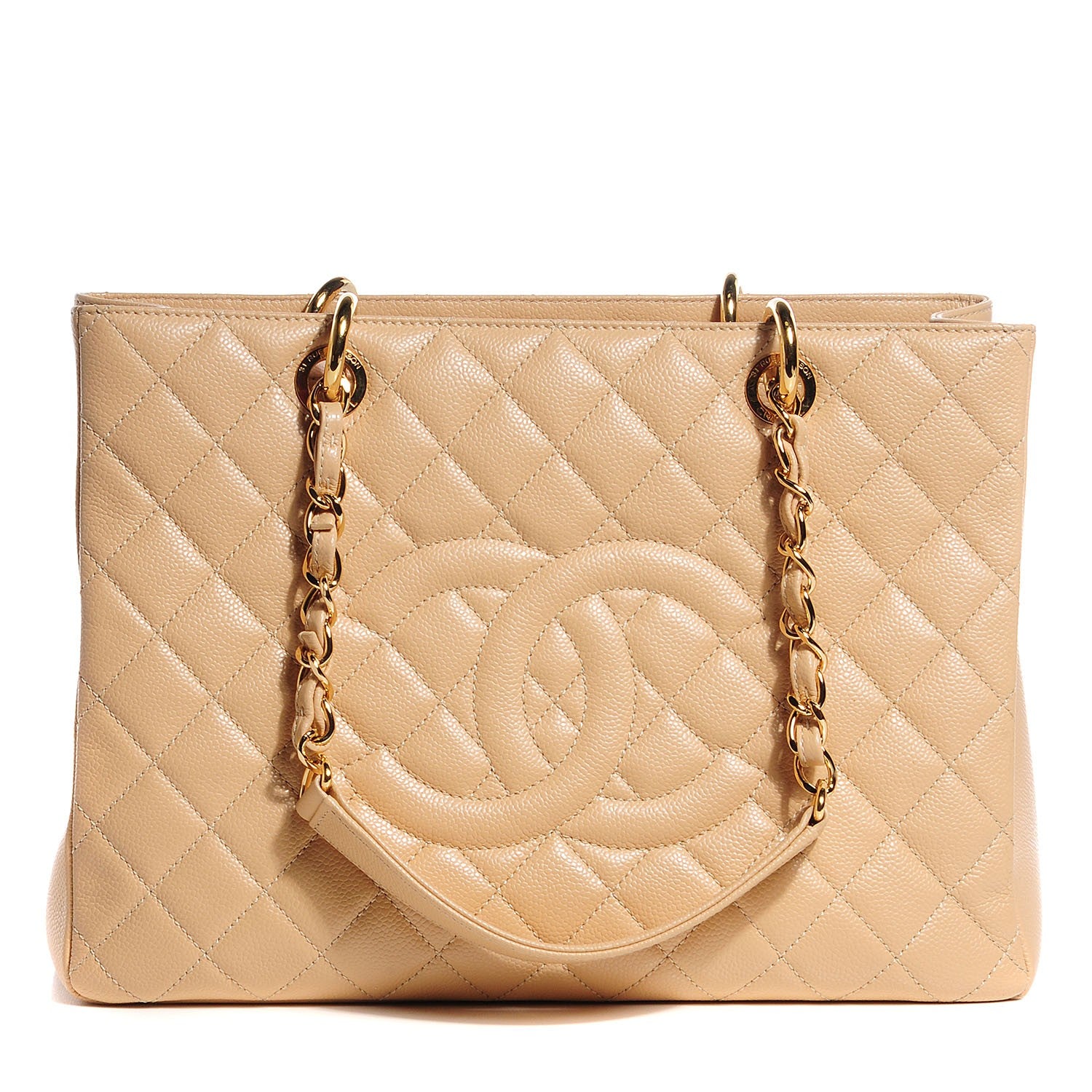 Chanel Caviar Quilted Grand Shopping Tote GST Beige Clair 1 of 6