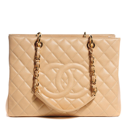 Chanel Caviar Quilted Grand Shopping Tote GST Beige Clair 1 of 6