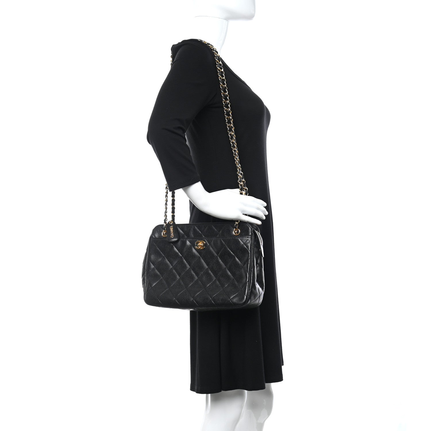 Chanel Caviar Quilted Shoulder Bag Black 2 of 21