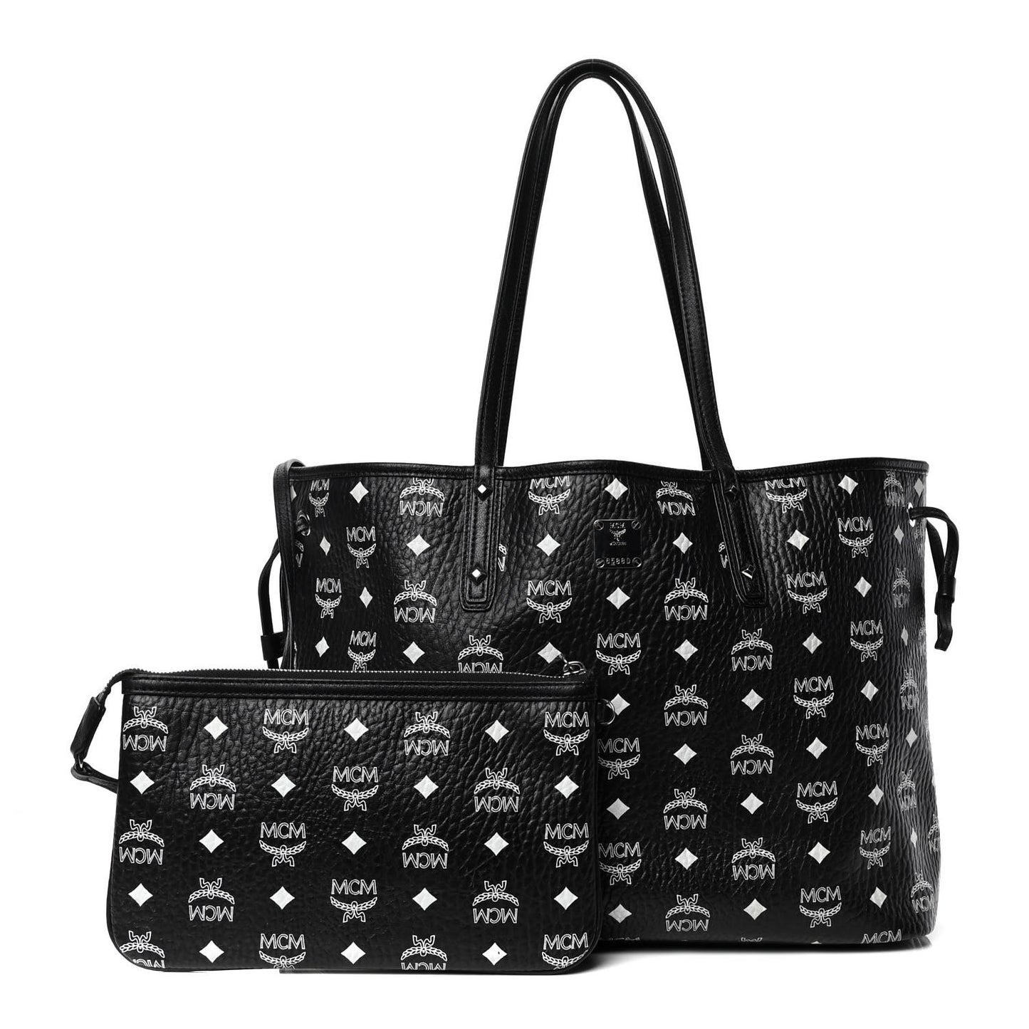 Visetos Medium Project Reversible Shopper Tote Black