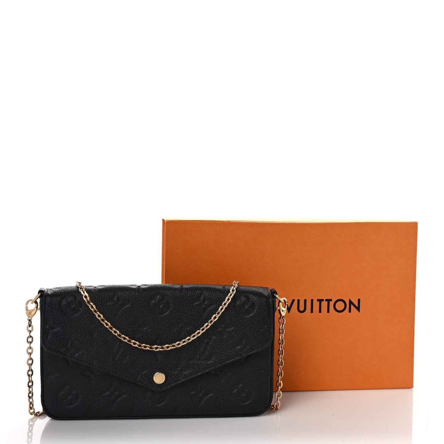Empreinte Pochette Felicie Chain Wallet Black