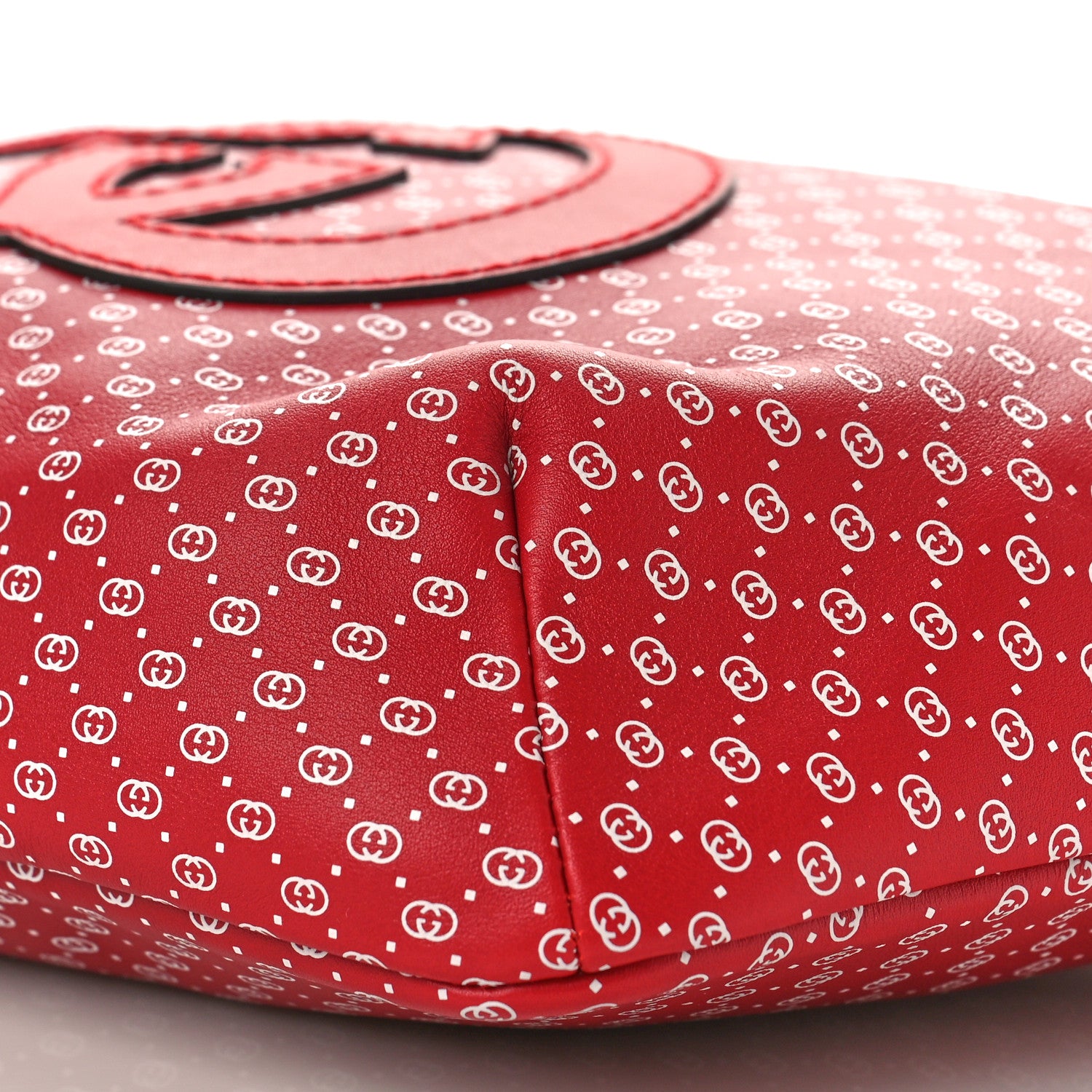 Gucci X DAPPER DAN Calfskin GG Micro Monogram Belt Bag Red 8 of 8