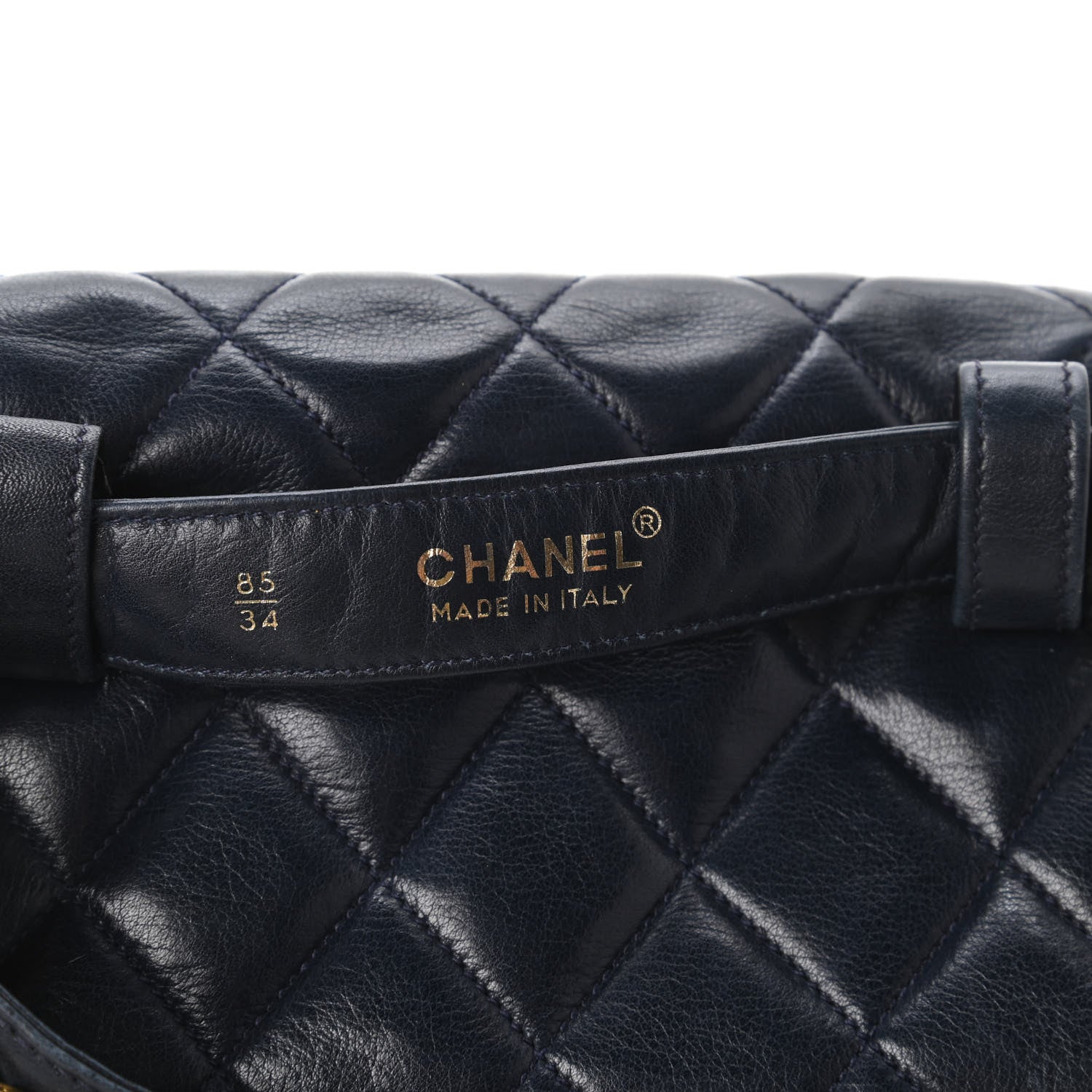 Chanel Lambskin Quilted Flap Waist Belt Bag Navy 9 of 13