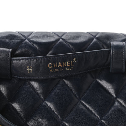 Chanel Lambskin Quilted Flap Waist Belt Bag Navy 9 of 13