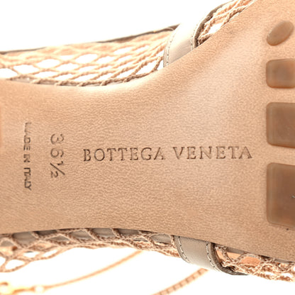 Bottega Veneta Mesh Calfskin Chain Stretch Pumps 36.5 Beige 6 of 8