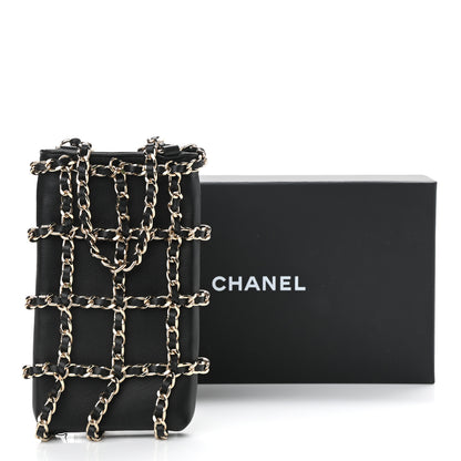 Chanel Lambskin Tech Me Out Clutch With Chain Black 13 of 13