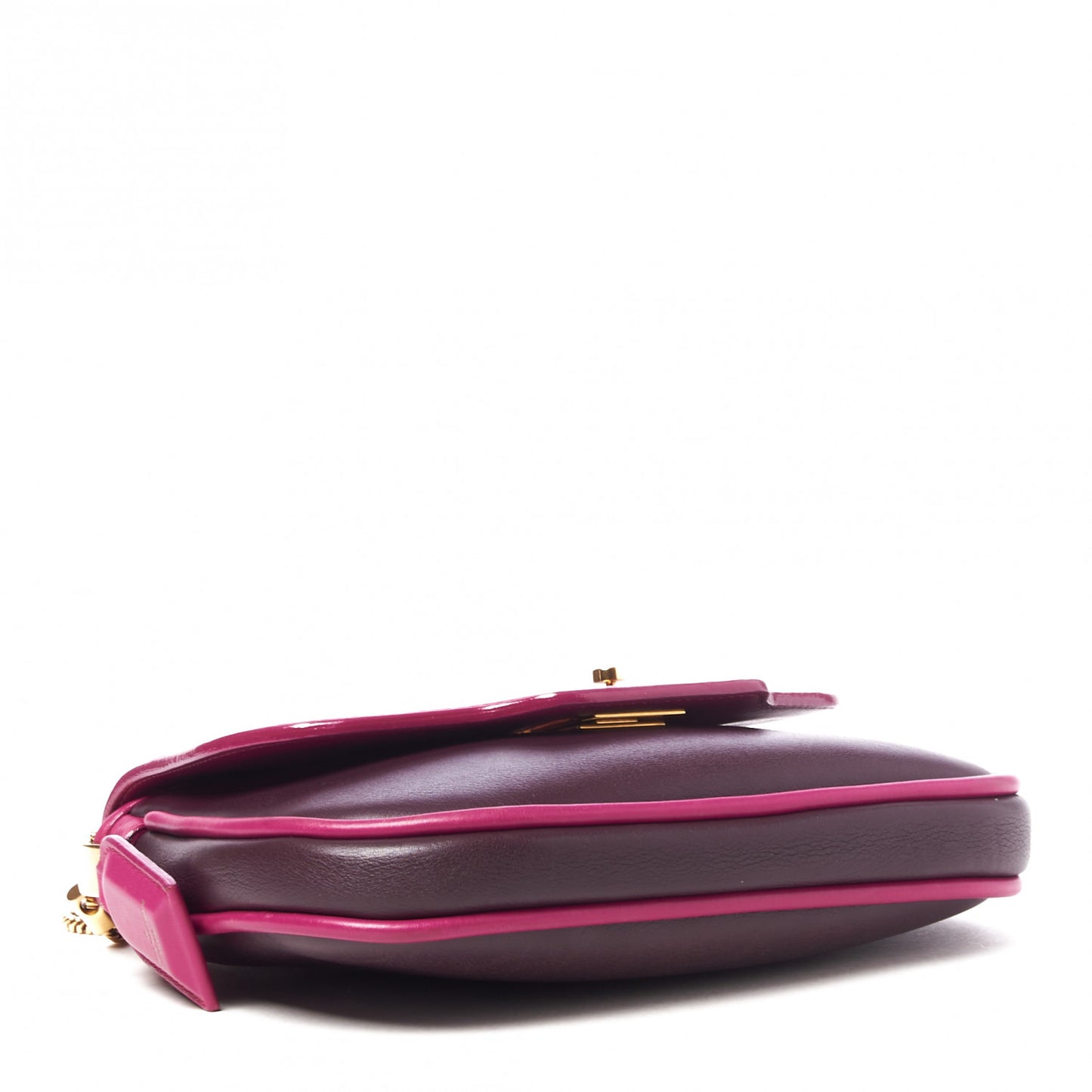 Cuir Art Deco Trapeze Prune Cyclamen