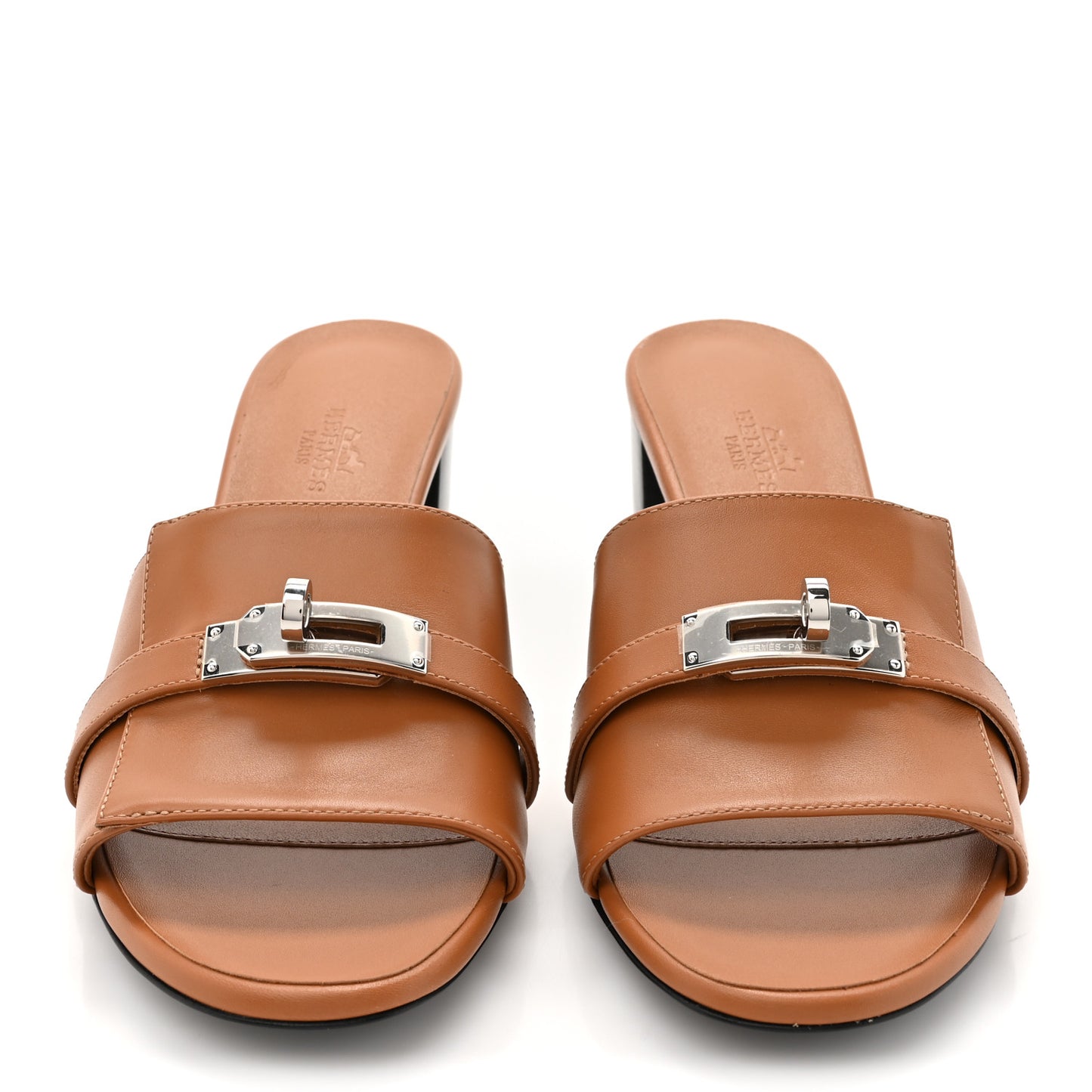 Calfskin Gigi 50 Sandals 37.5 Gold