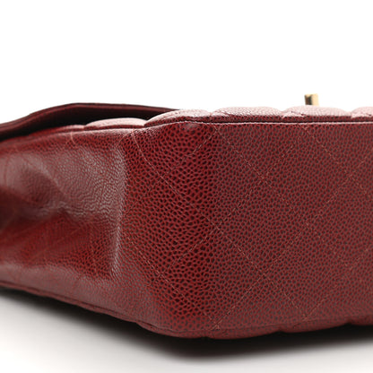 Chanel Caviar Quilted Jumbo Single Flap Bordeaux 9 of 10