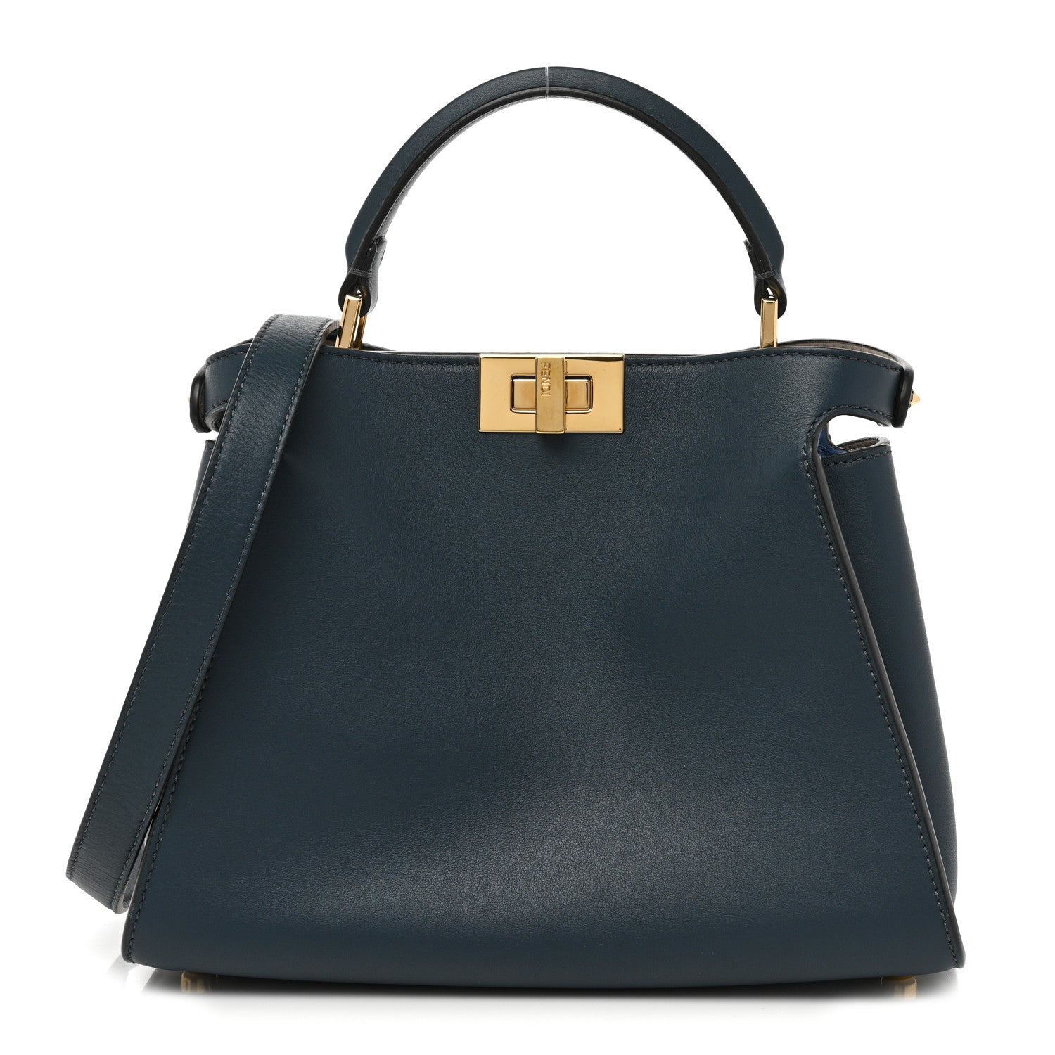 Fendi Vitello Tahiti Nappa Medium Peekaboo Iconic Essentially Satchel Notturno Grigio Polvere Nebula 1 of 8