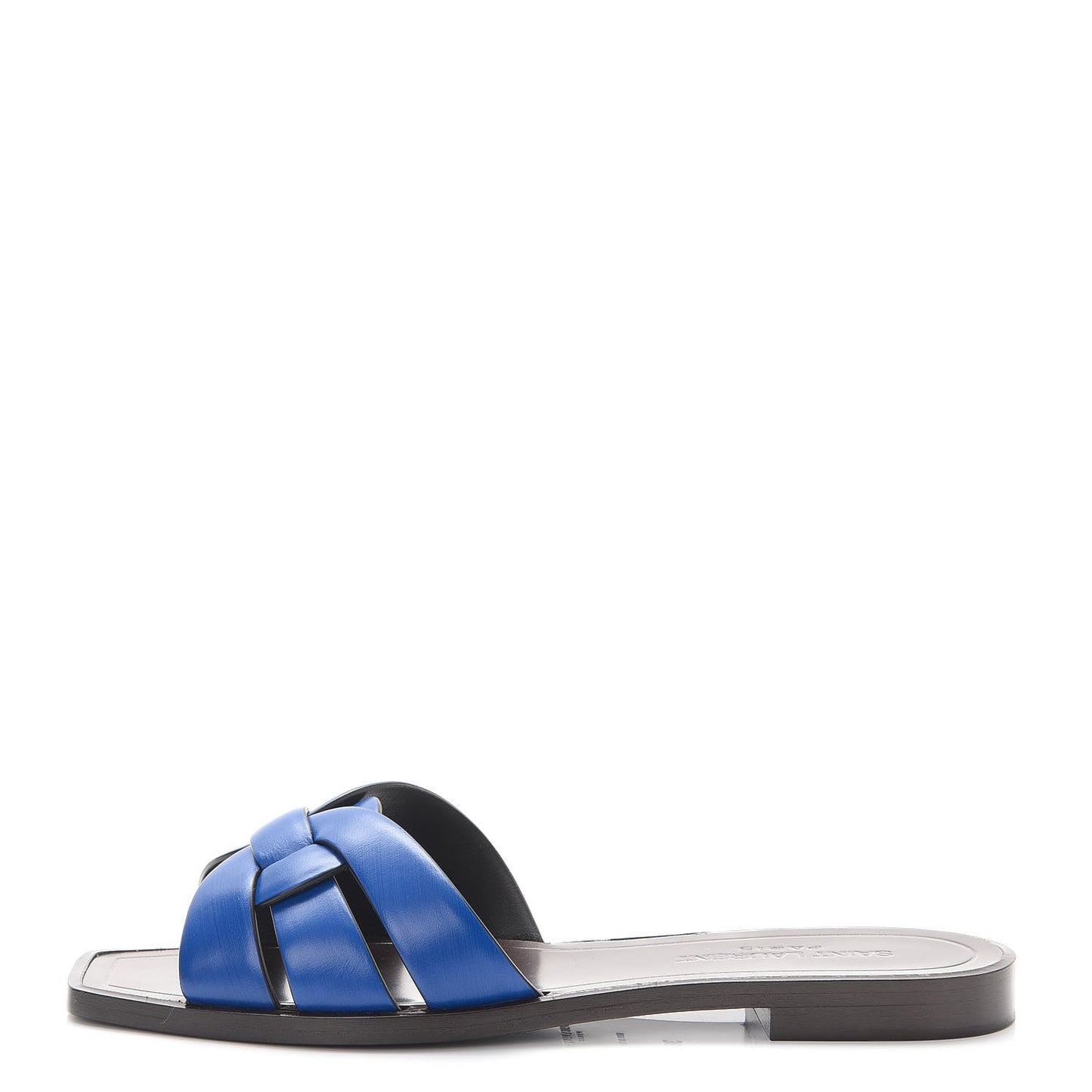Calfskin Nu Pied 05 Slide Sandal 36 Blue Majorelle