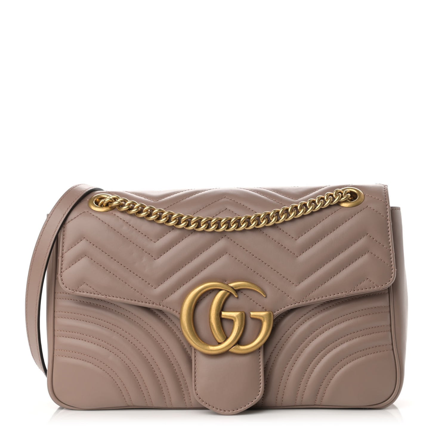 Calfskin Matelasse Medium GG Marmont Shoulder Bag Porcelain Rose