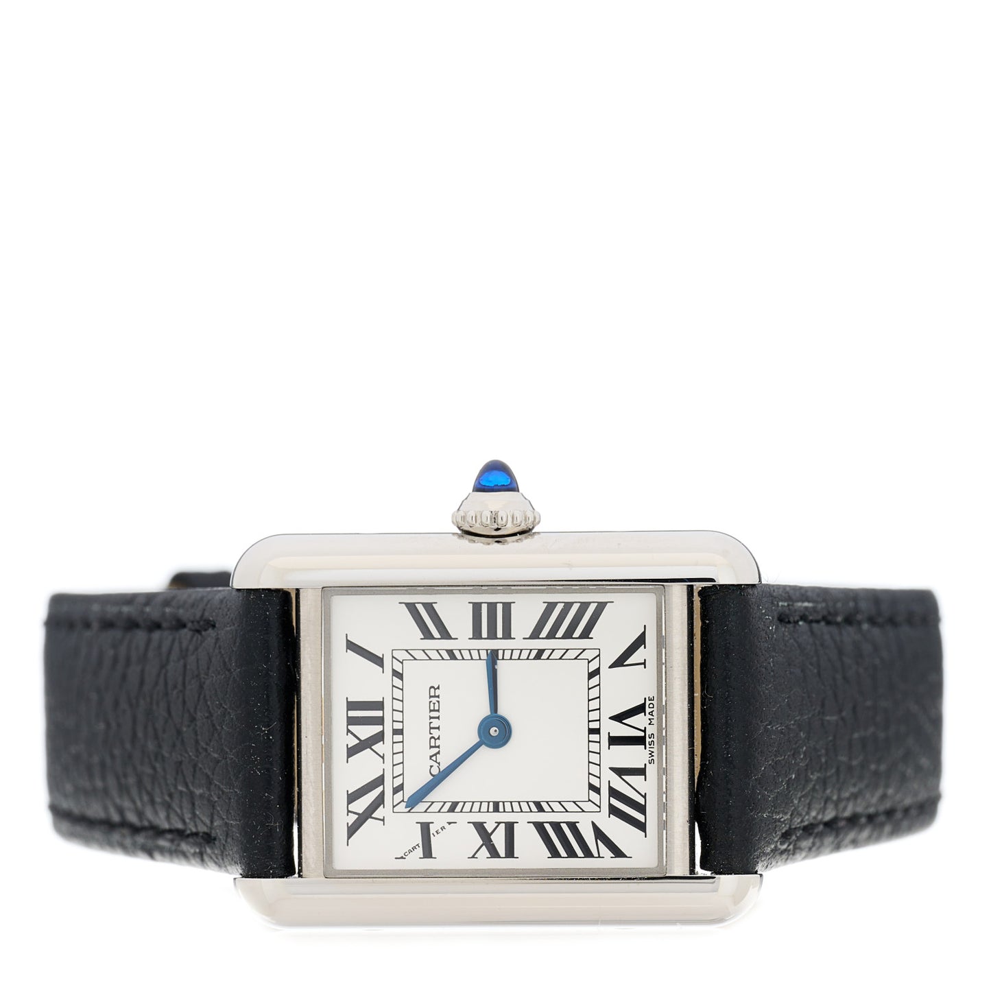 Stainless Steel Calfskin 22mm Must de Cartier Tank Quartz Watch