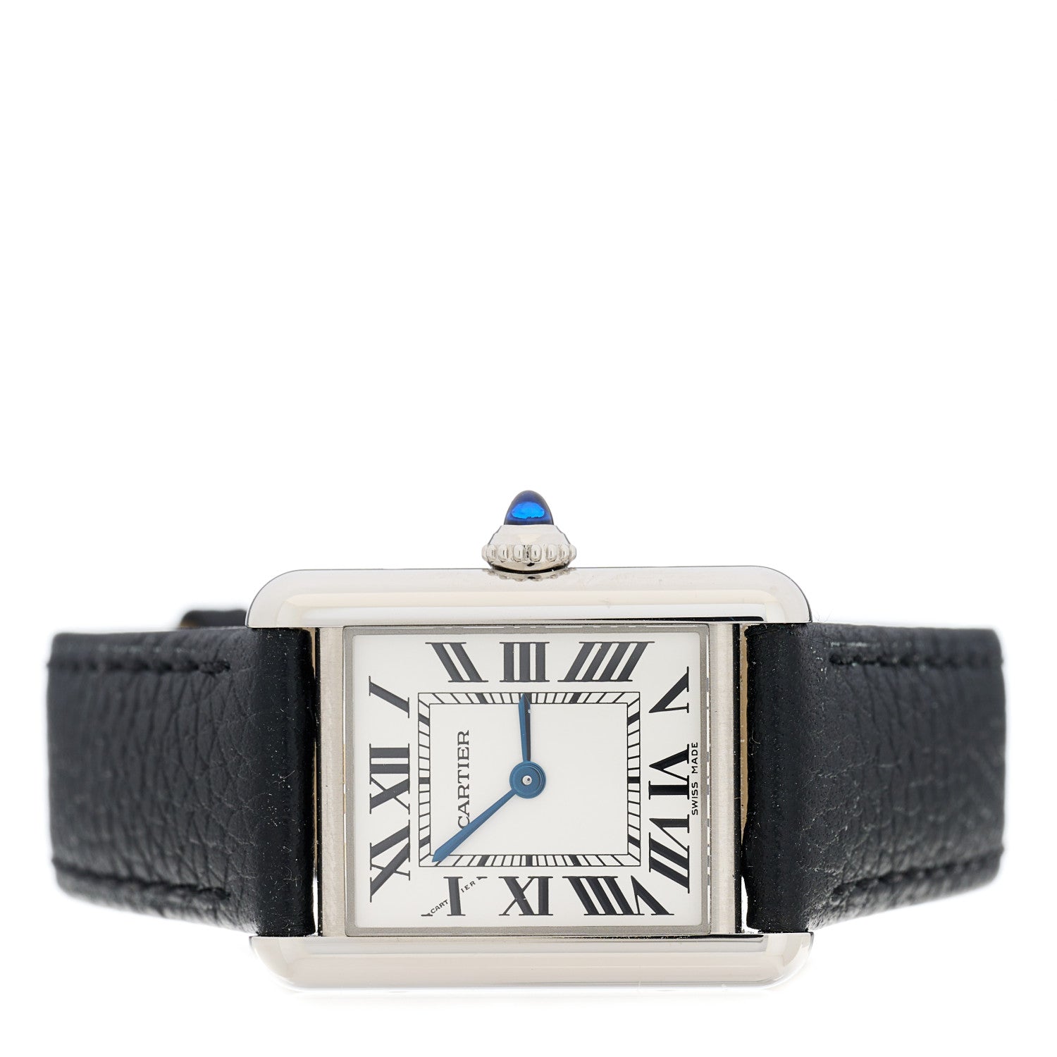 Cartier Stainless Steel Calfskin 22mm Must de Cartier Tank Quartz Watch 2 of 5