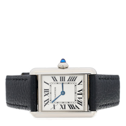 Cartier Stainless Steel Calfskin 22mm Must de Cartier Tank Quartz Watch 2 of 5