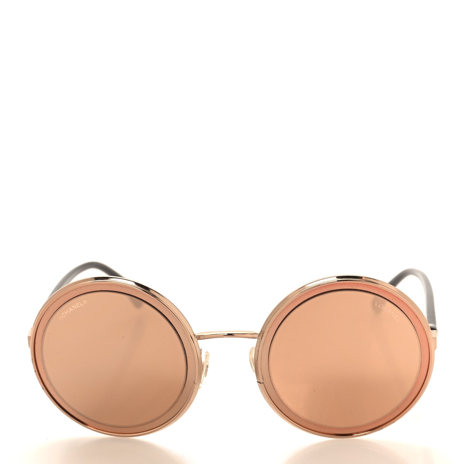 Chanel Metal Round Sunglasses 4226 Rose Gold 2 of 8