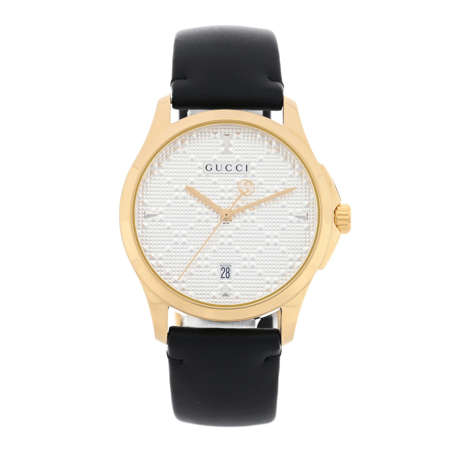 Stainless Steel Calfskin 38mm G-Timeless Diamante Quartz Watch