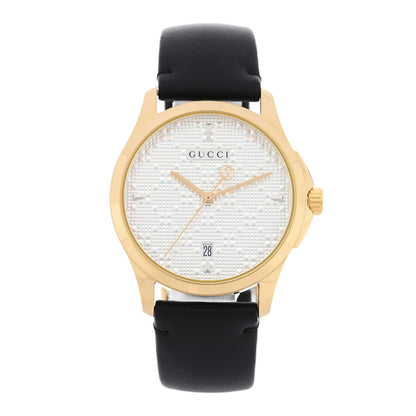 Gucci Stainless Steel Calfskin 38mm G-Timeless Diamante Quartz Watch 1 of 4