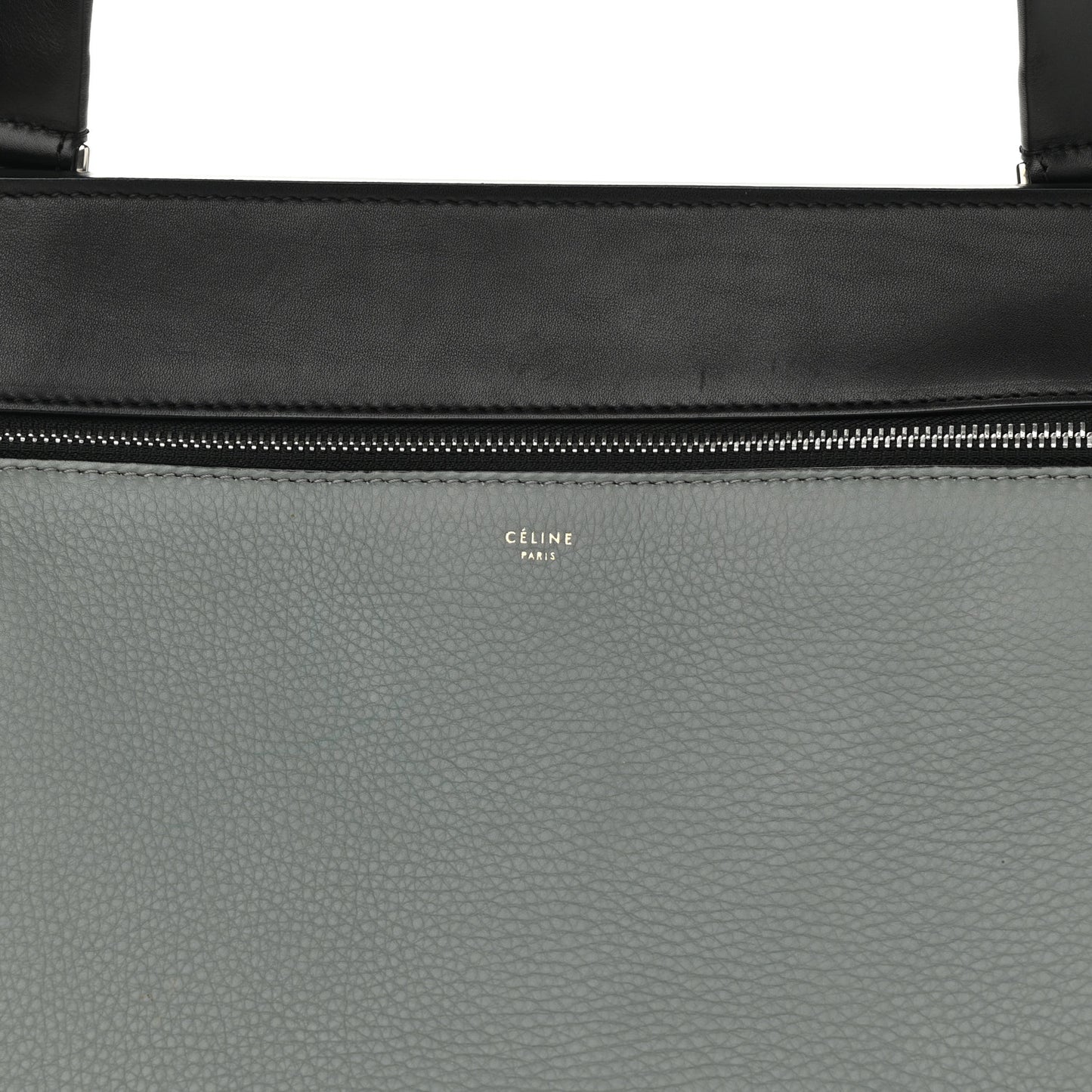 Calfskin Medium Bi-Color Edge Shoulder Bag Almond