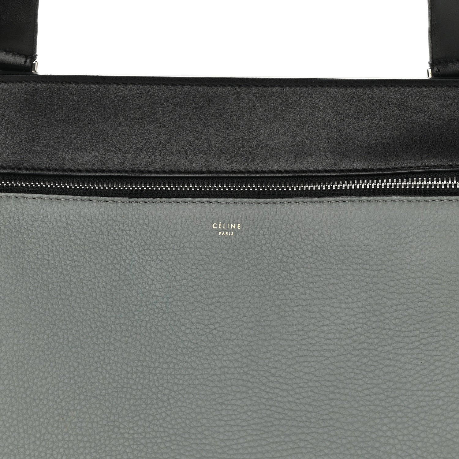 Celine Calfskin Medium Bi-Color Edge Shoulder Bag Almond 7 of 12