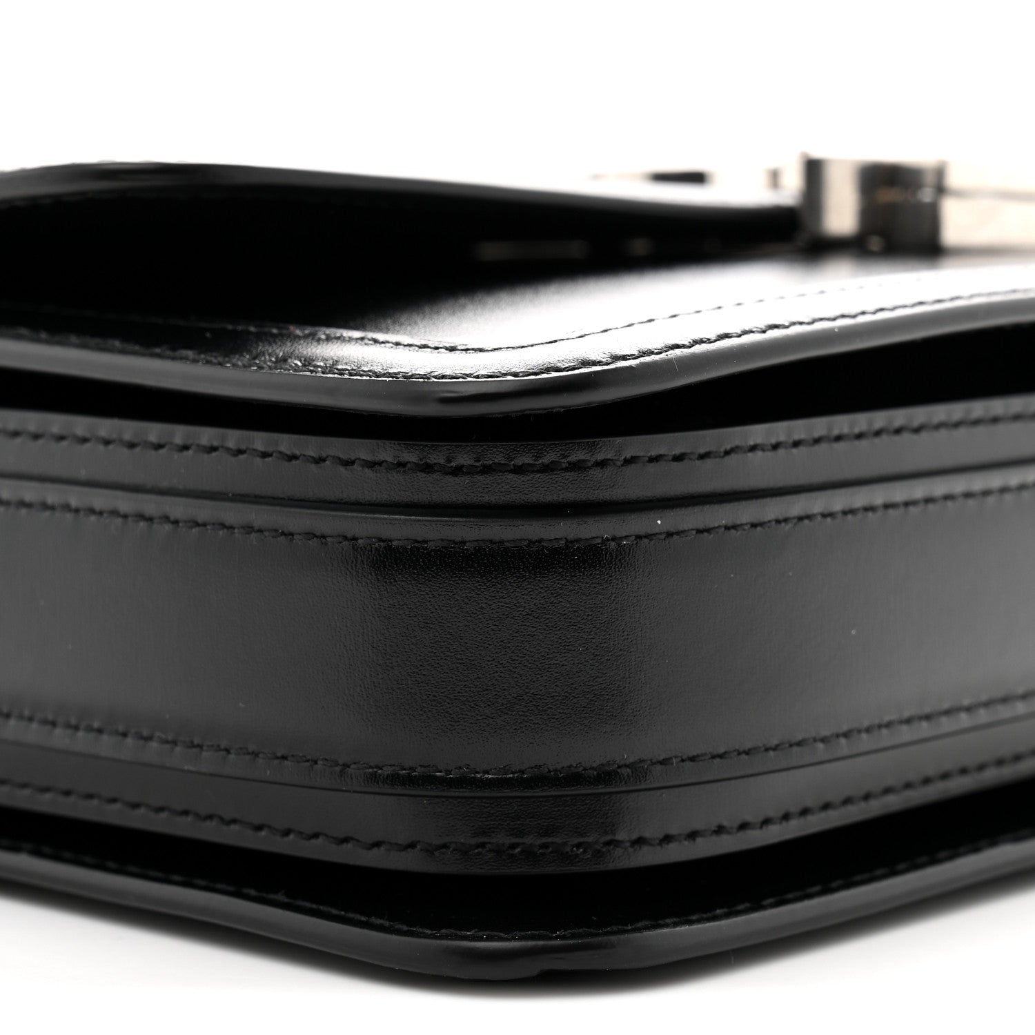 Saint Laurent Box Calfskin Monogram Medium Solferino Satchel Black 9 of 10