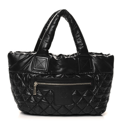 Chanel Nylon Quilted Small Coco Cocoon Tote Black 1 of 10