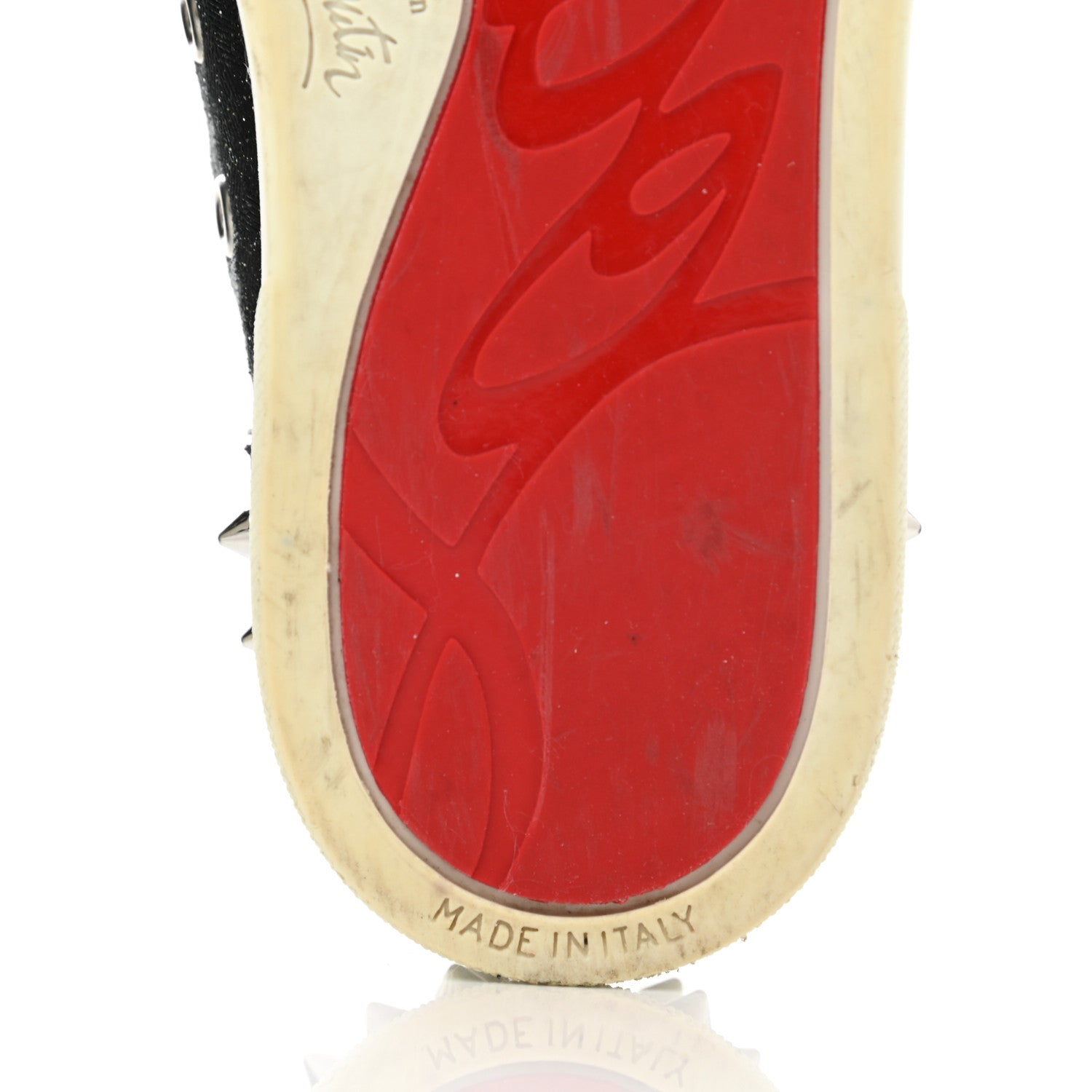 Christian Louboutin Crosta Womens Vieira Spiked Flat Comete Sneakers 37 Black Silver 7 of 11