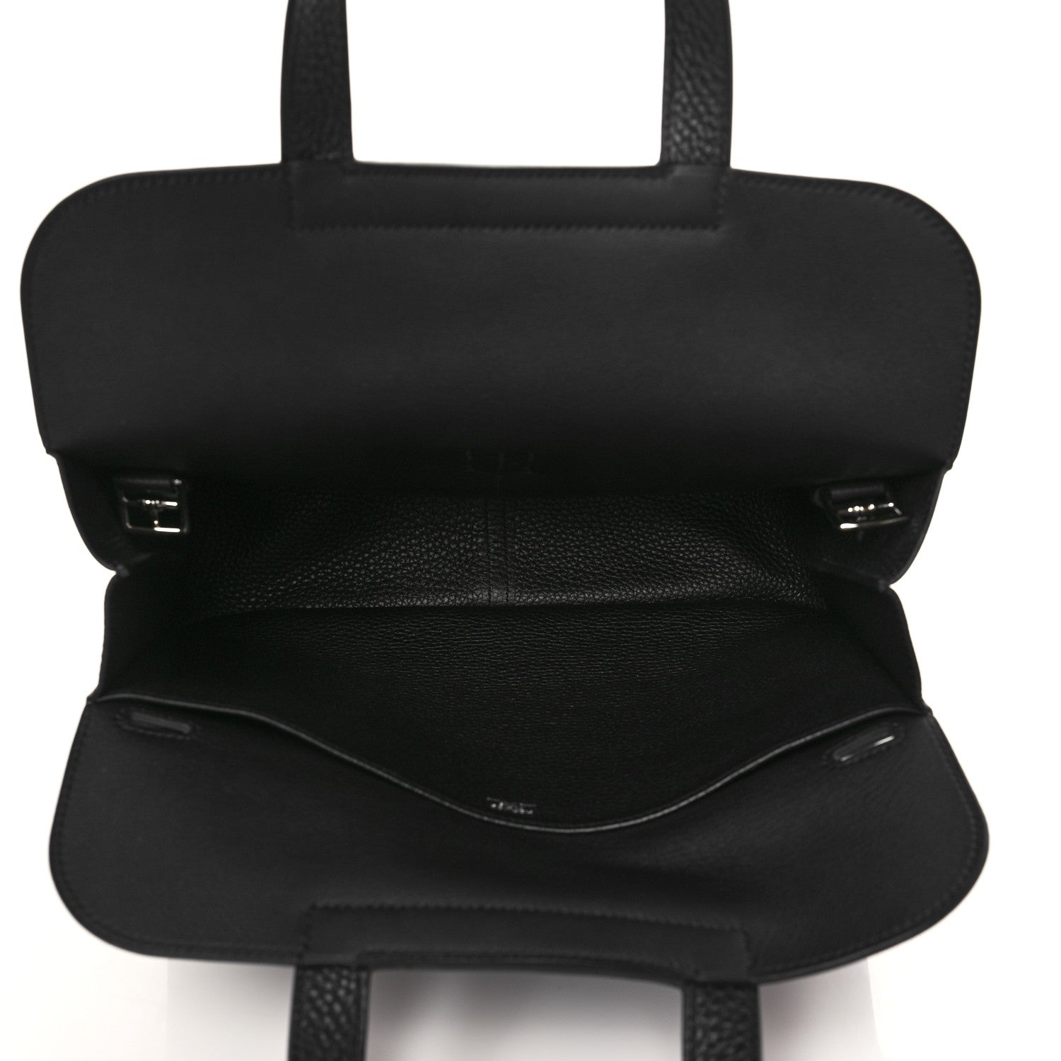 Hermes Taurillon Clemence Halzan 31 GM Black 5 of 9